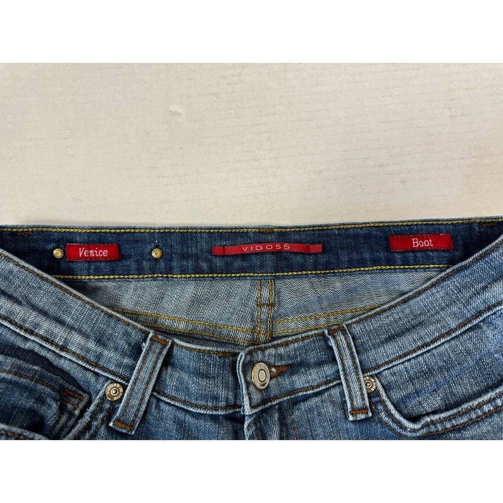 Vigoss Venice Bootcut Jeans Women's Low Rise Denim Blue Wash Comfort Stretch - Picture 9 of 10